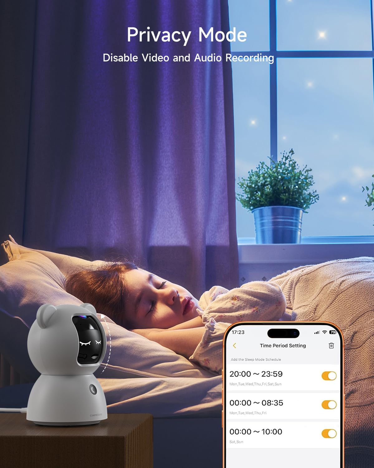 2 Pack 2.5K Indoor Security Cameras with Pan Tilt Night Vision 2-Way Audio L47798