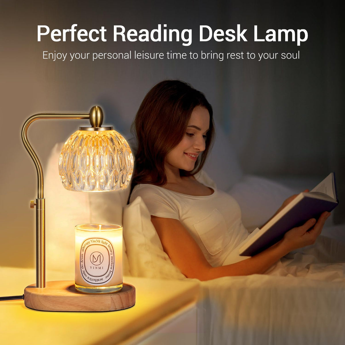 Candle Warmer Lamp with Timer & Dimmer Height Adjustable G635