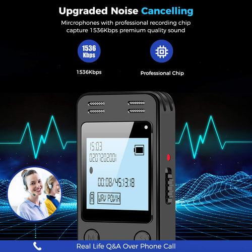 128GB Digital Voice Recorder with Playback K818