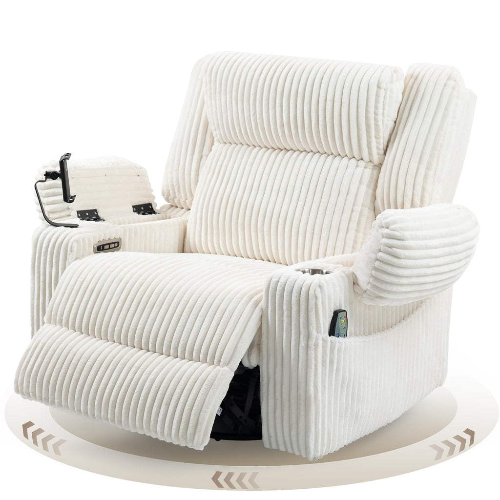Power Swivel Rocker Recliner with Adjustable Headrest N600