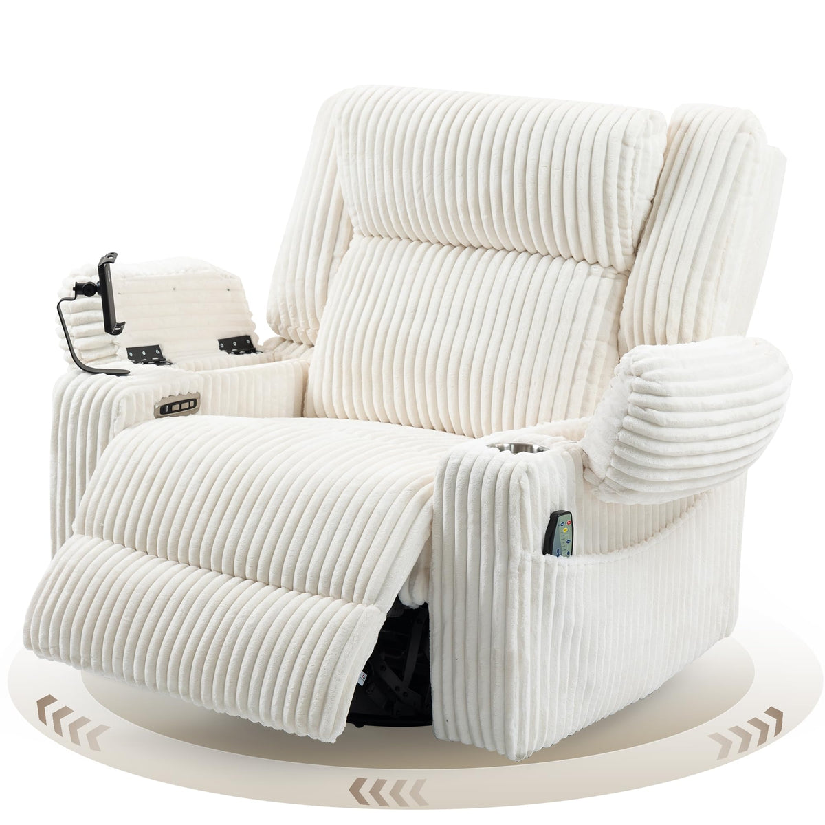 Power Swivel Rocker Recliner with Adjustable Headrest N600