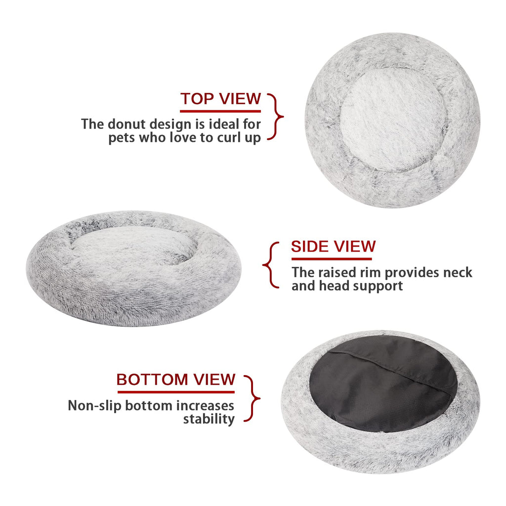 Dark Grey 36" Round Dog Bed X75707