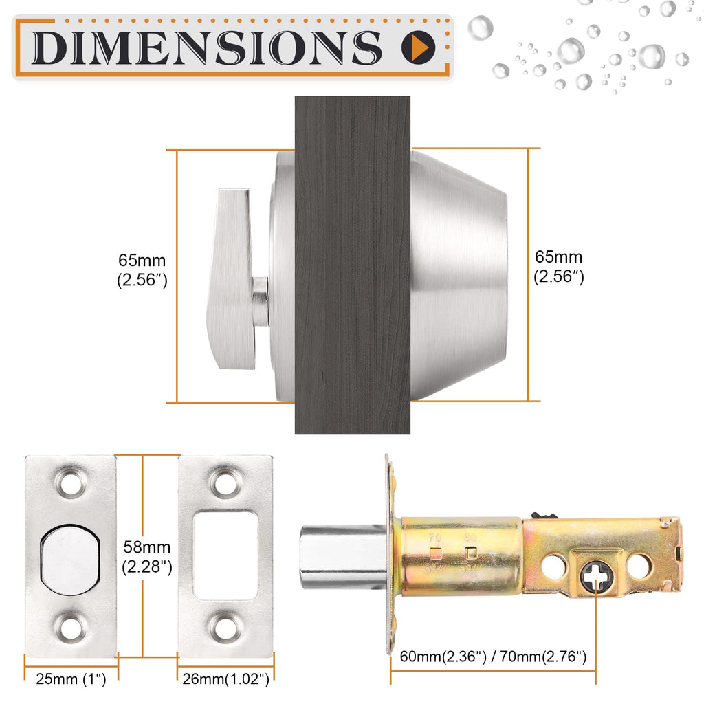 4 Pack Brushed Nickel Single Cylinder Deadbolts E75841
