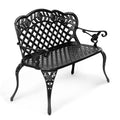 42.5" Black Cast Aluminum Outdoor Bench V880