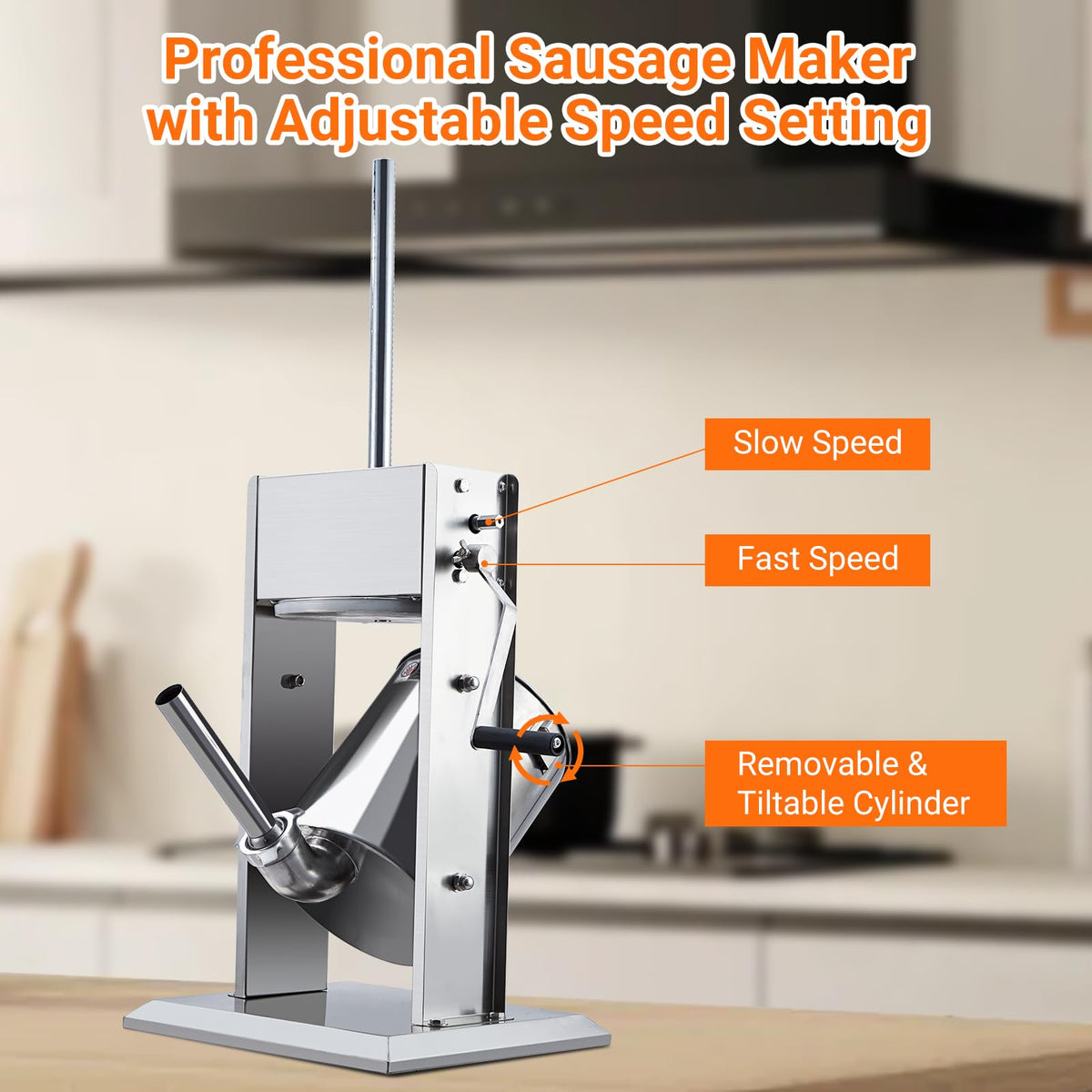 5L Stainless Steel Manual Sausage Stuffer L358