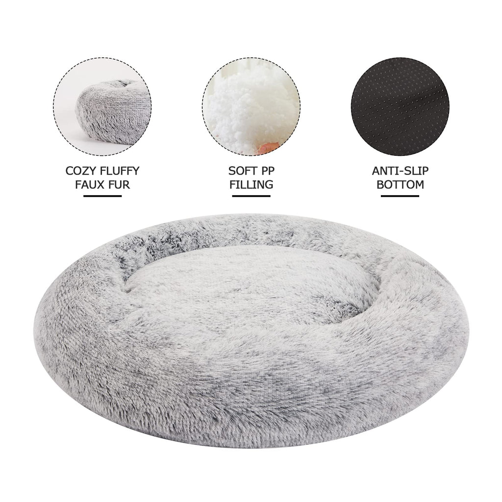 Dark Grey 36" Round Dog Bed X75707