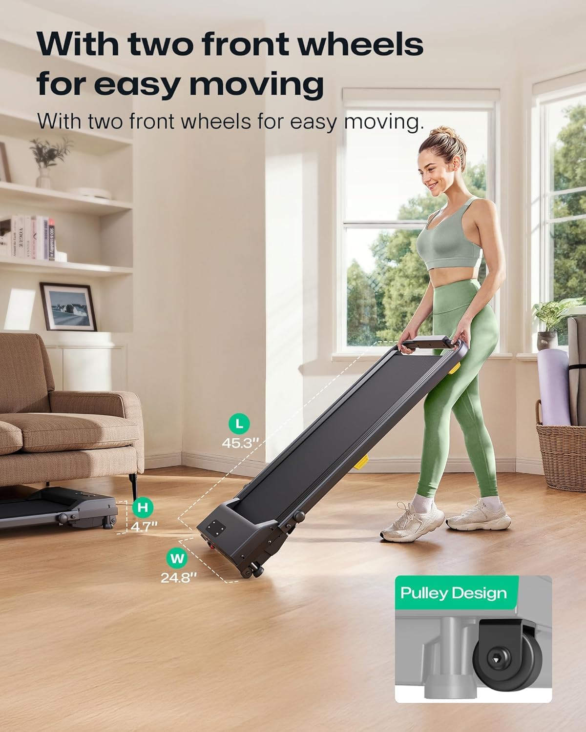 2.5HP Portable Walking Treadmill with Incline D253796