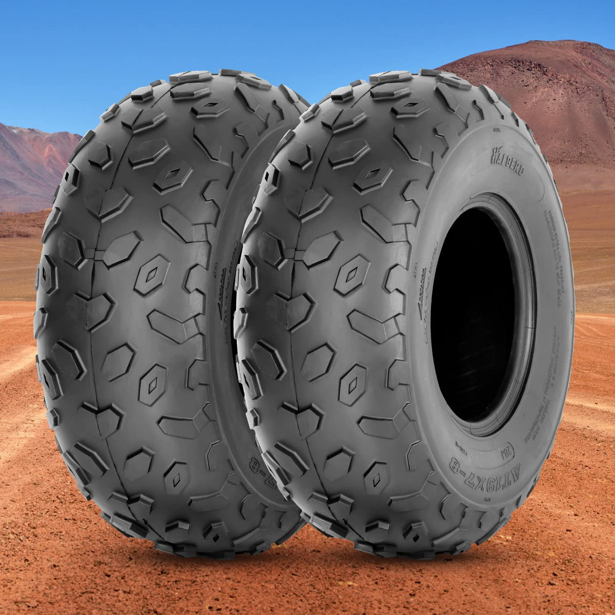 19x7-8 ATV UTV Tires Set of 2 Tubeless E36764