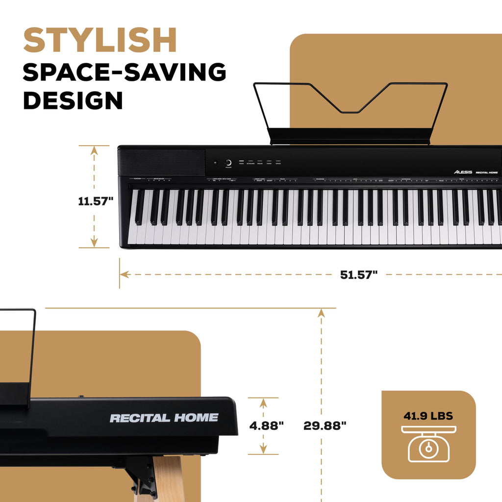 88-Key Black Digital Piano F6908