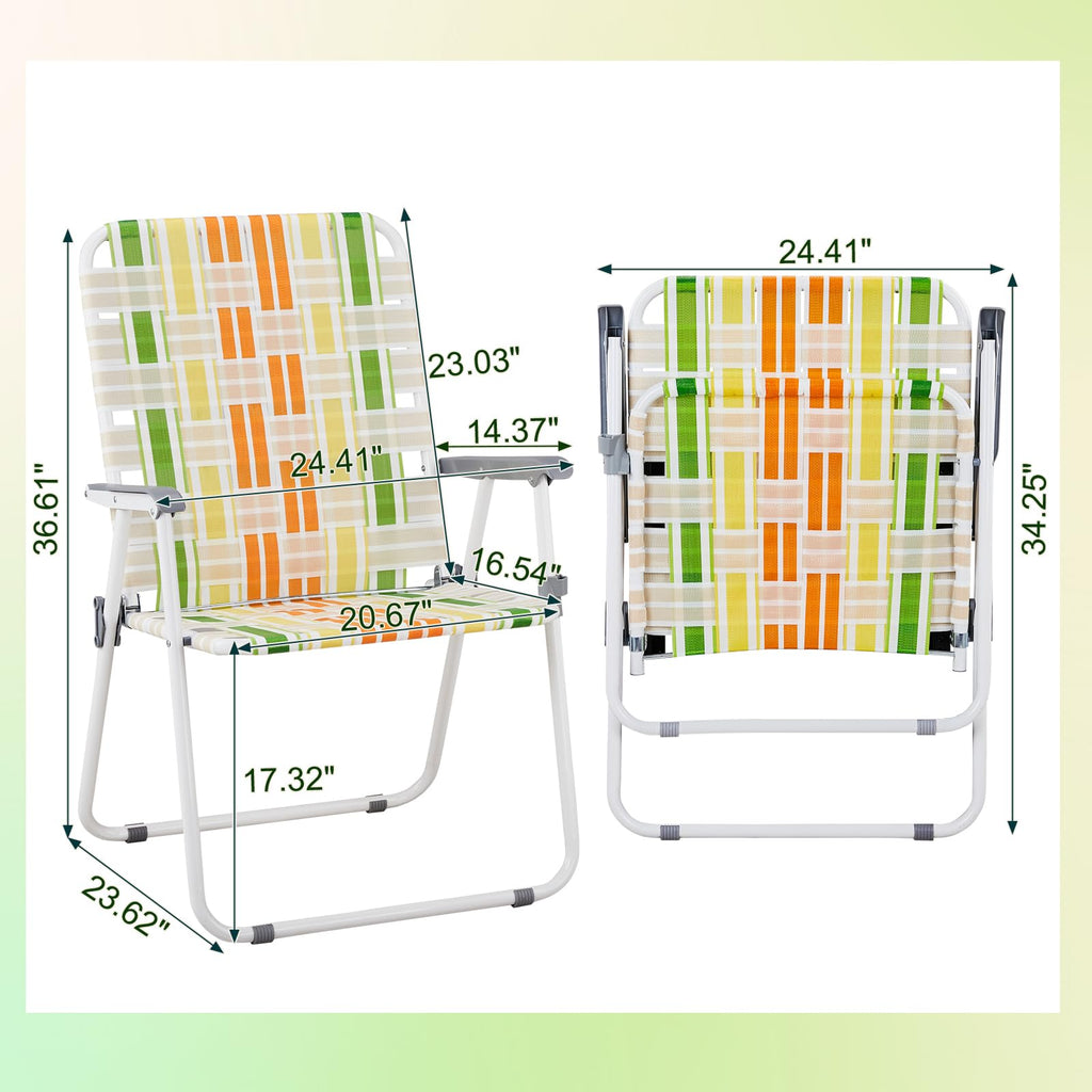 Oversized Webbed Folding Lawn Chairs 2 Pack W32295