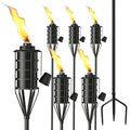 Citronella Garden Torch Set of 6, 16oz Metal Torch K4863
