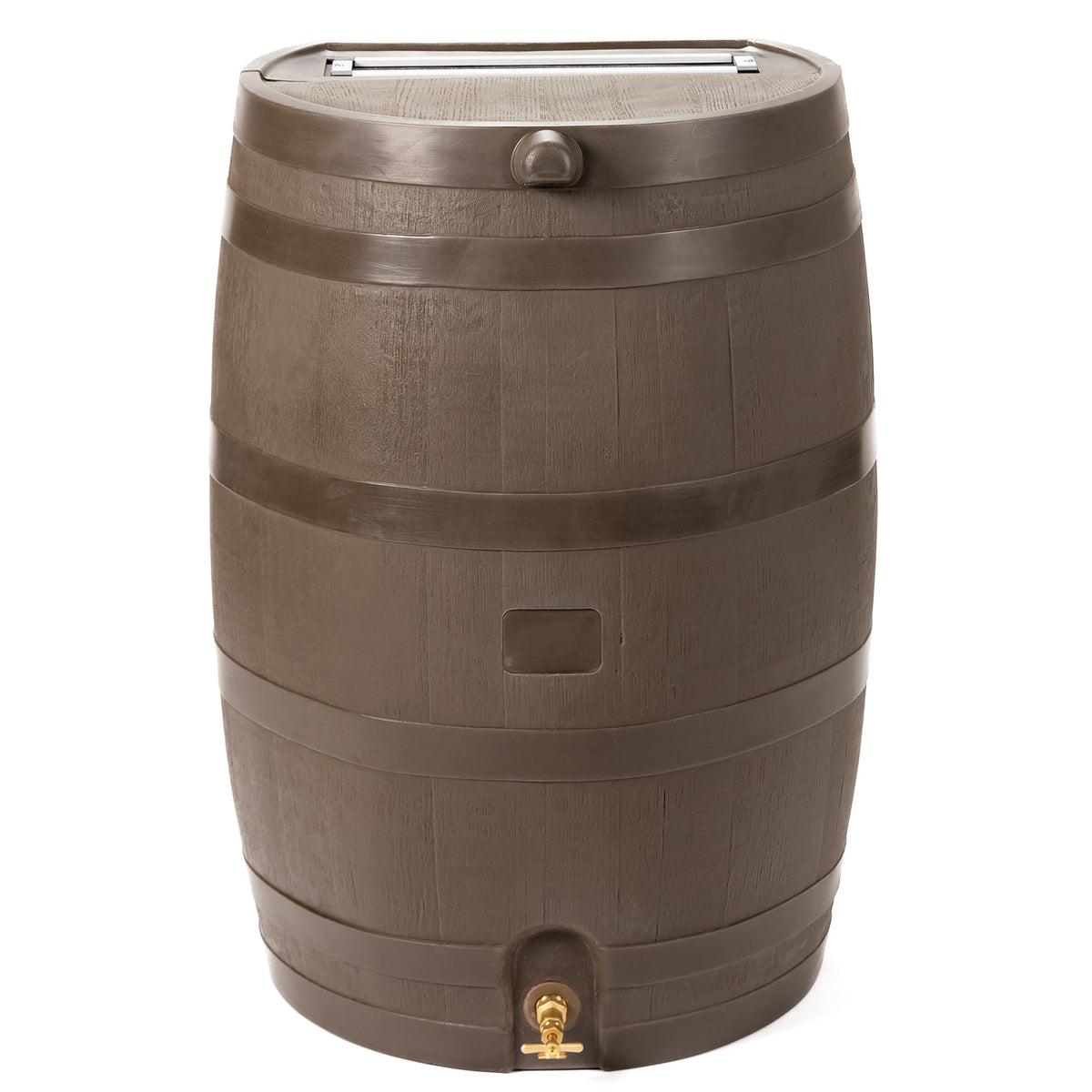 50-Gallon Flat Back Rain Barrel with Brass Spigot W397