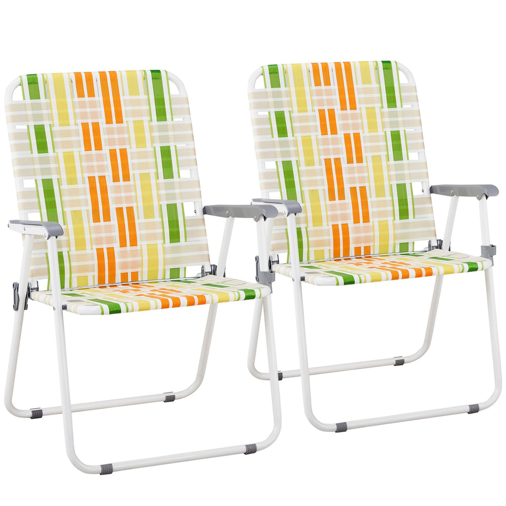 Oversized Webbed Folding Lawn Chairs 2 Pack W32295