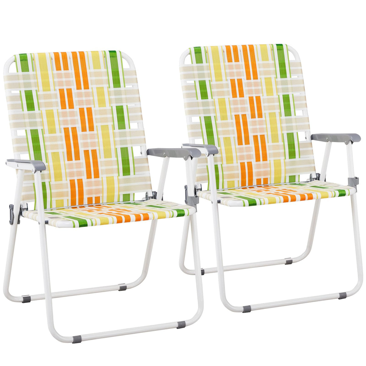 Oversized Webbed Folding Lawn Chairs 2 Pack W32295