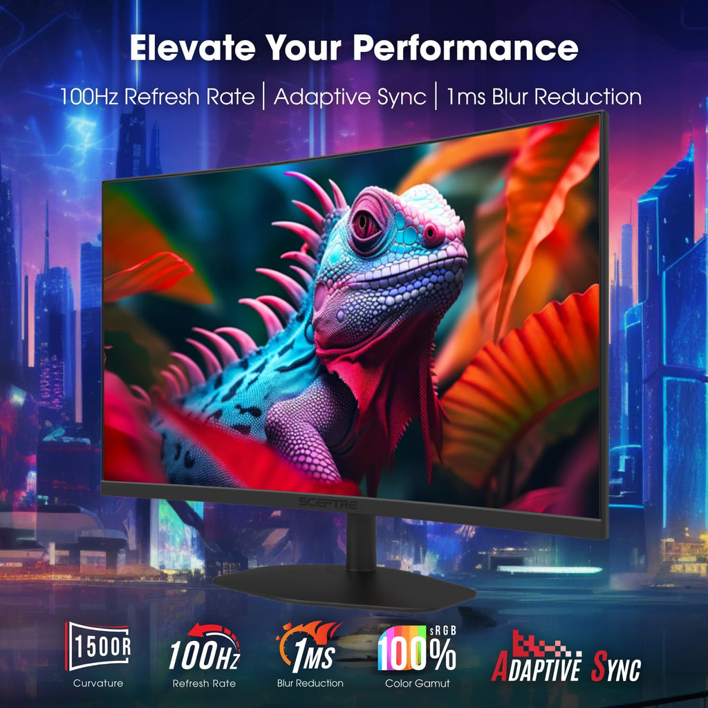 Curved 27-inch Gaming Monitor 1500R 100Hz HDMI DisplayPort 1ms R60736