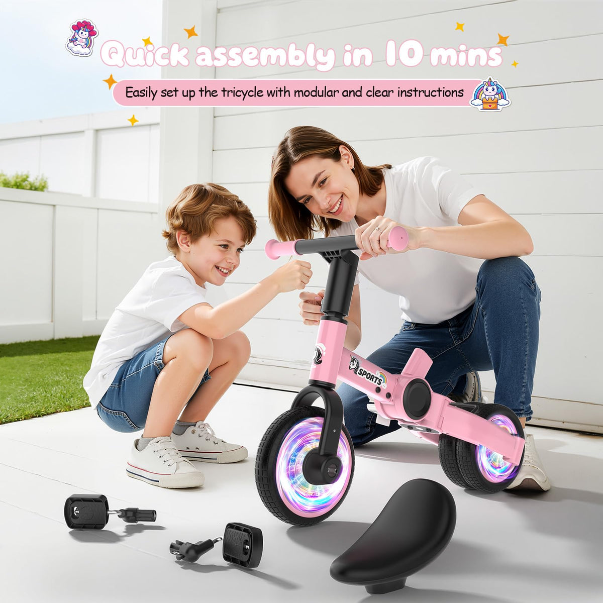 3 in 1 Toddler Balance Bike with Removable Pedals Z10457