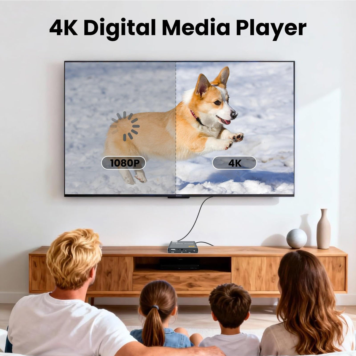 4K Full-HD Media Player with USB/SD Card Slot P184