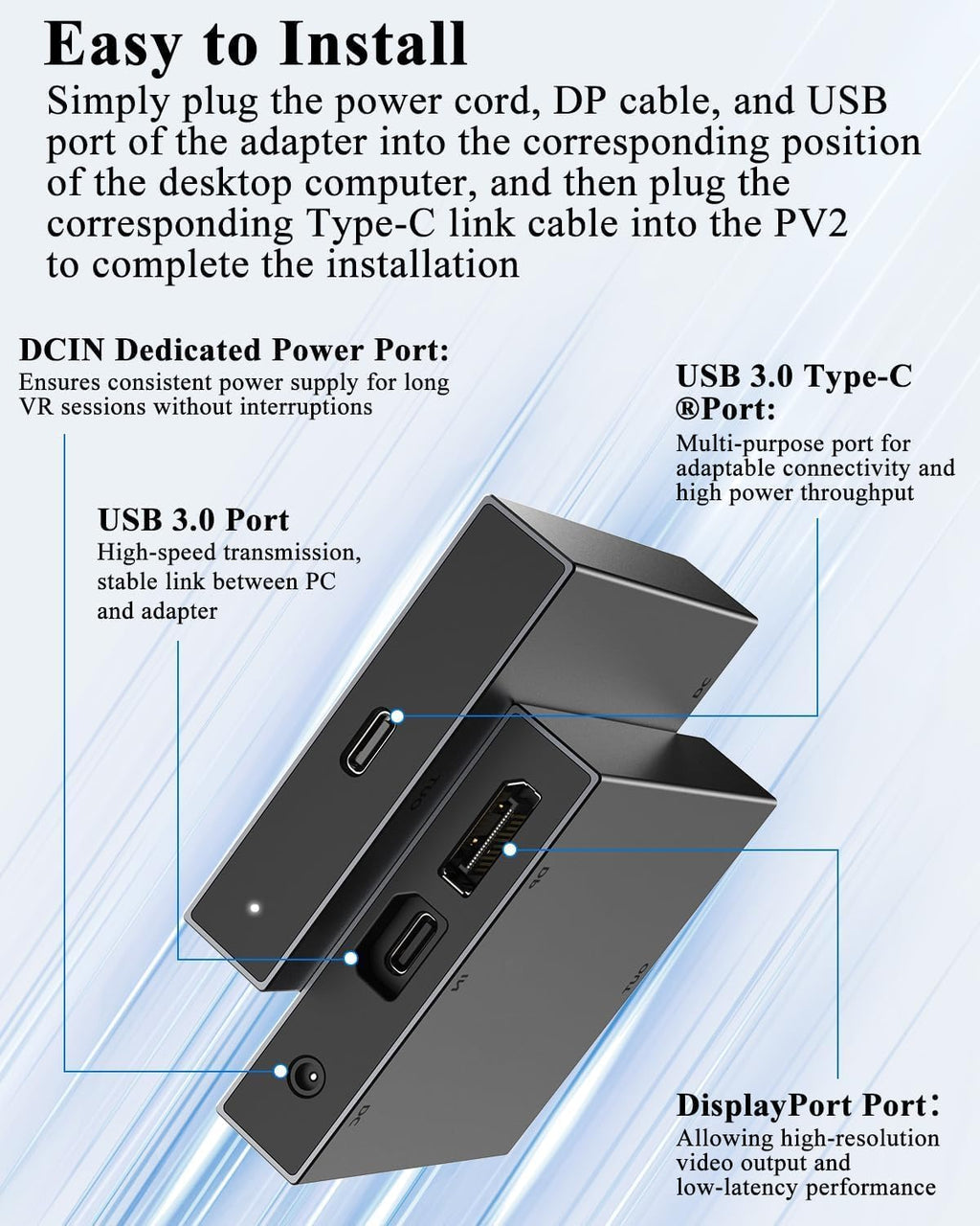 PC Adapter for VR2 Headset Q401