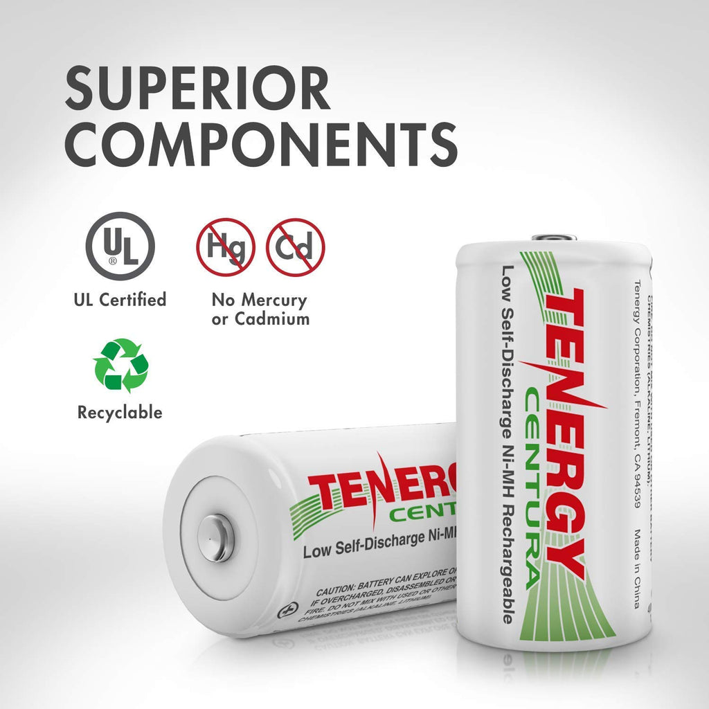 8 Pack NiMH Rechargeable C D Batteries R4025