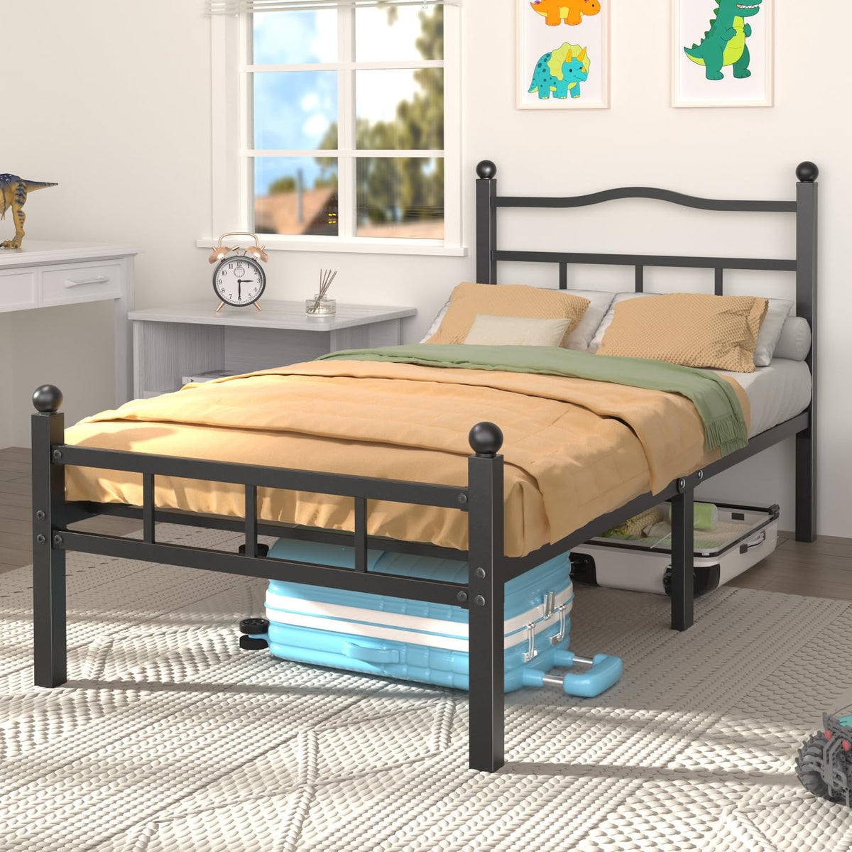 14 Inch Twin Bed Frame with Headboard and Footboard V5274
