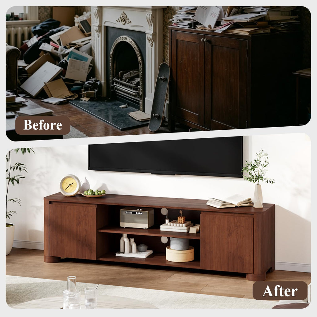 70" Walnut TV Stand Z182135