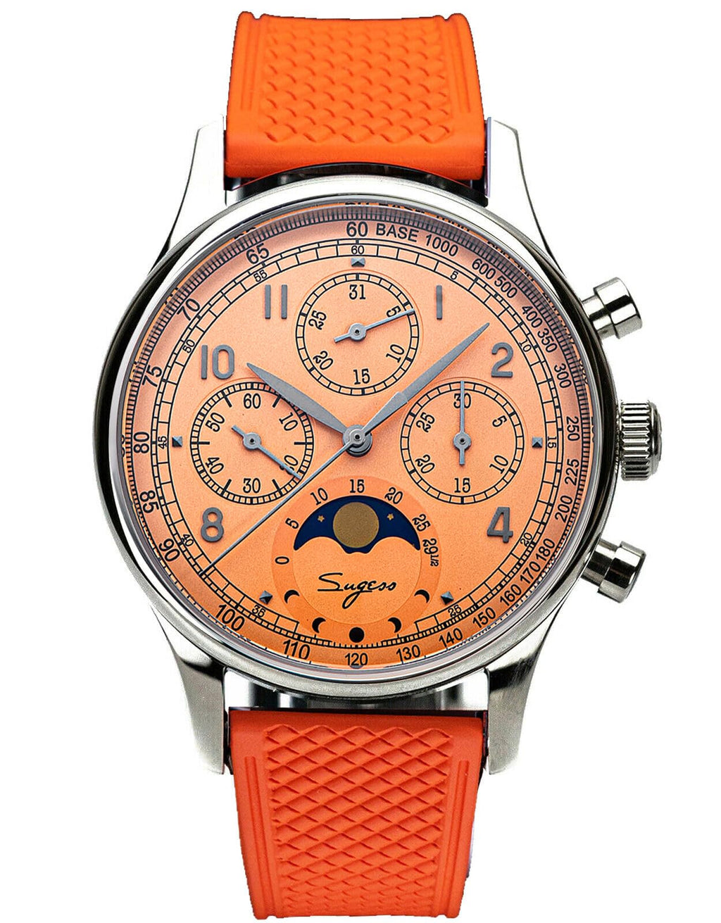 40mm Mechanical Chronograph Mens Wrist Watch D8952