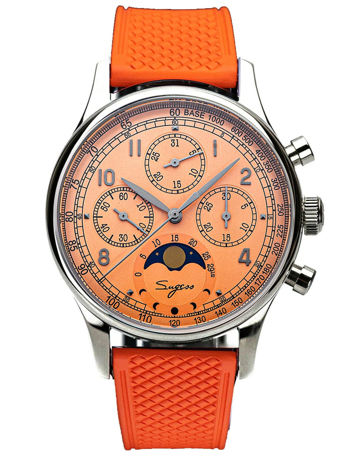 40mm Mechanical Chronograph Mens Wrist Watch D8952
