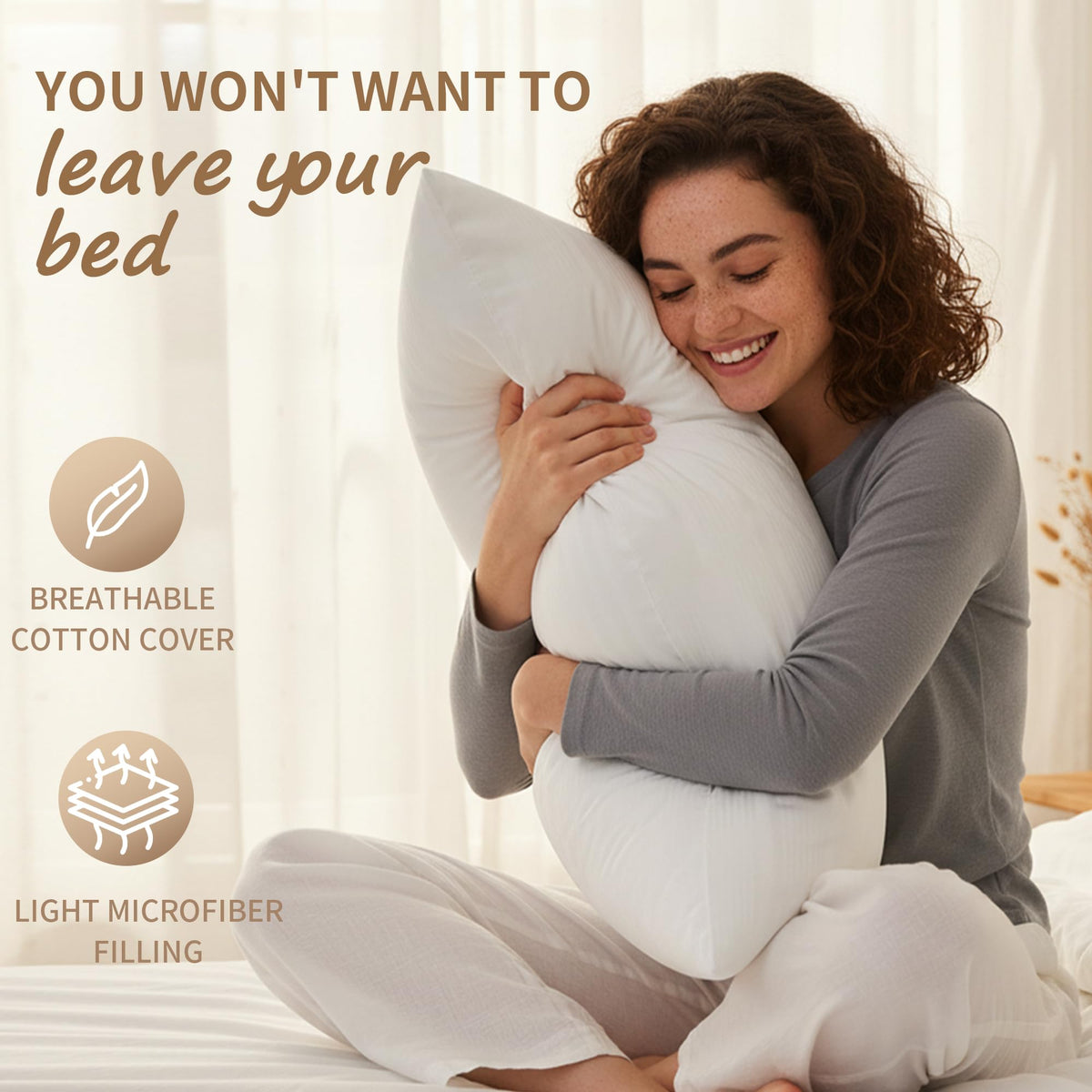 King Size Down Alternative Pillows Set of 2 Q18977