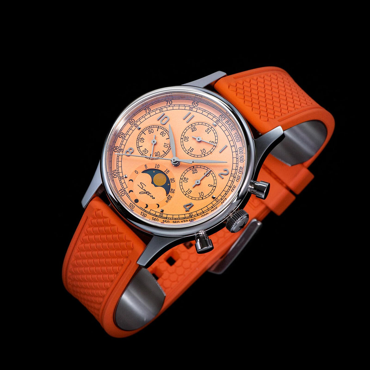 40mm Mechanical Chronograph Mens Wrist Watch D8952