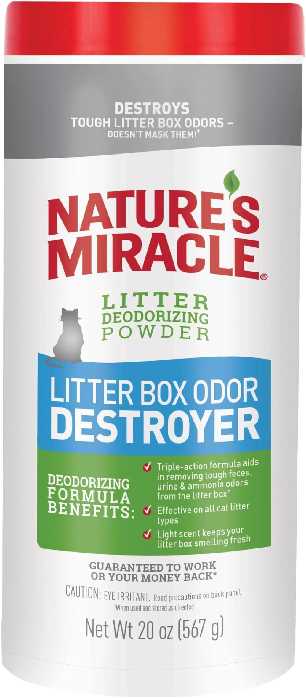 Unscented Cat Litter Box Deodorizer Powder 20 Ounces Pack of 6 Z3122
