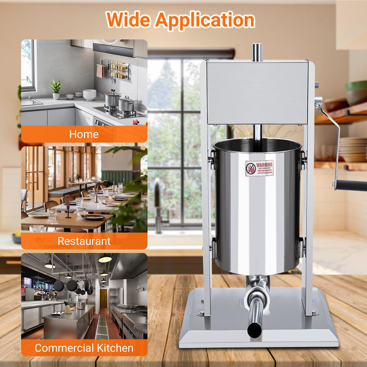 5L Stainless Steel Manual Sausage Stuffer L358