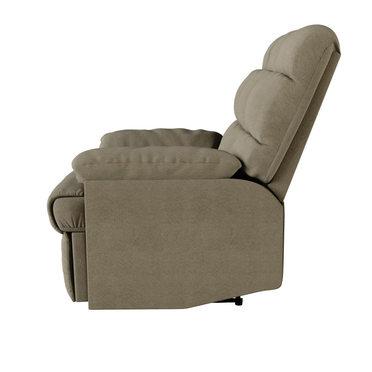 Velvet Swivel Rocker Recliner Chair with Adjustable Backrest and Footrest D229