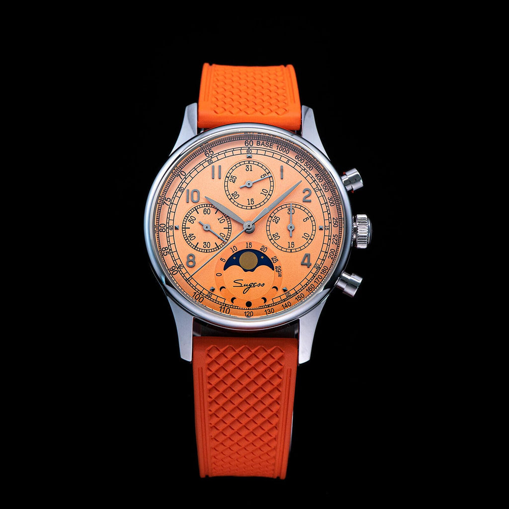 40mm Mechanical Chronograph Mens Wrist Watch D8952
