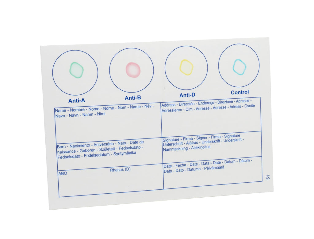 Blood Typing Kit, 1 Test Pack F2247