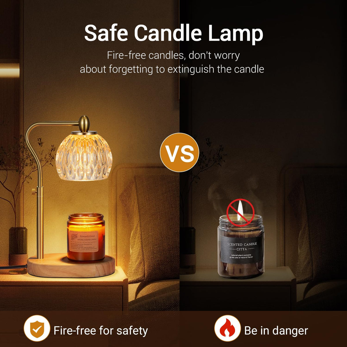 Candle Warmer Lamp with Timer & Dimmer Height Adjustable G635