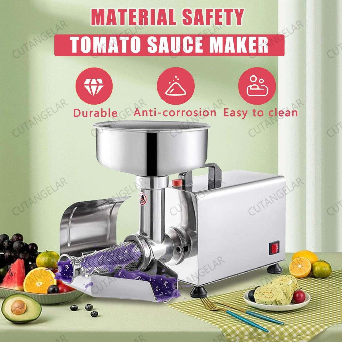450W Automatic Stainless Steel Tomato Strainer K980189