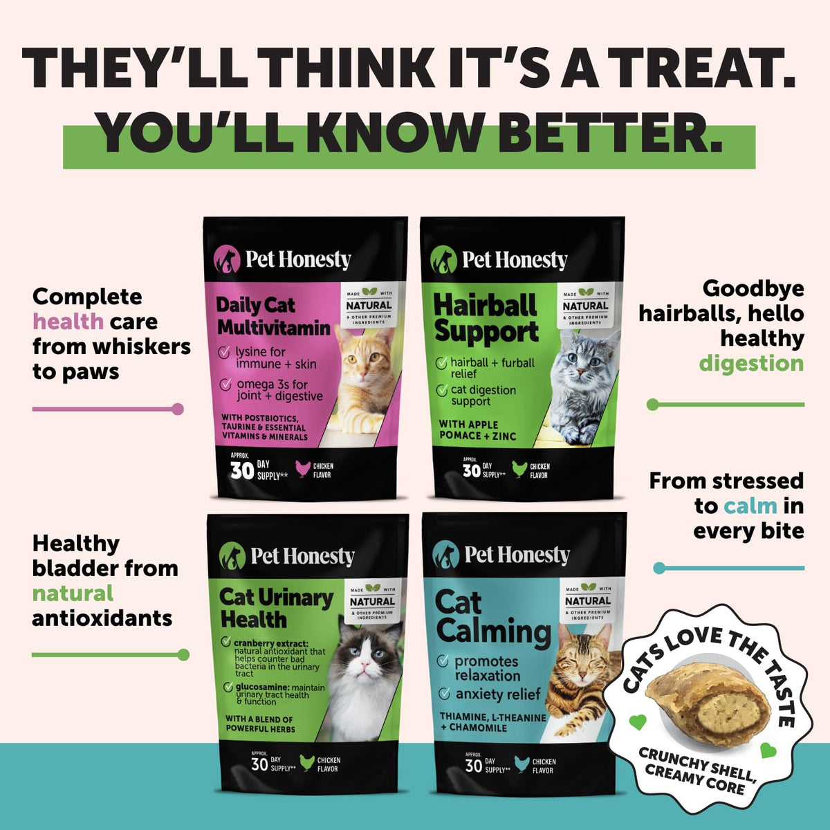 Chicken Cat Hairball Remedy Chews K67048