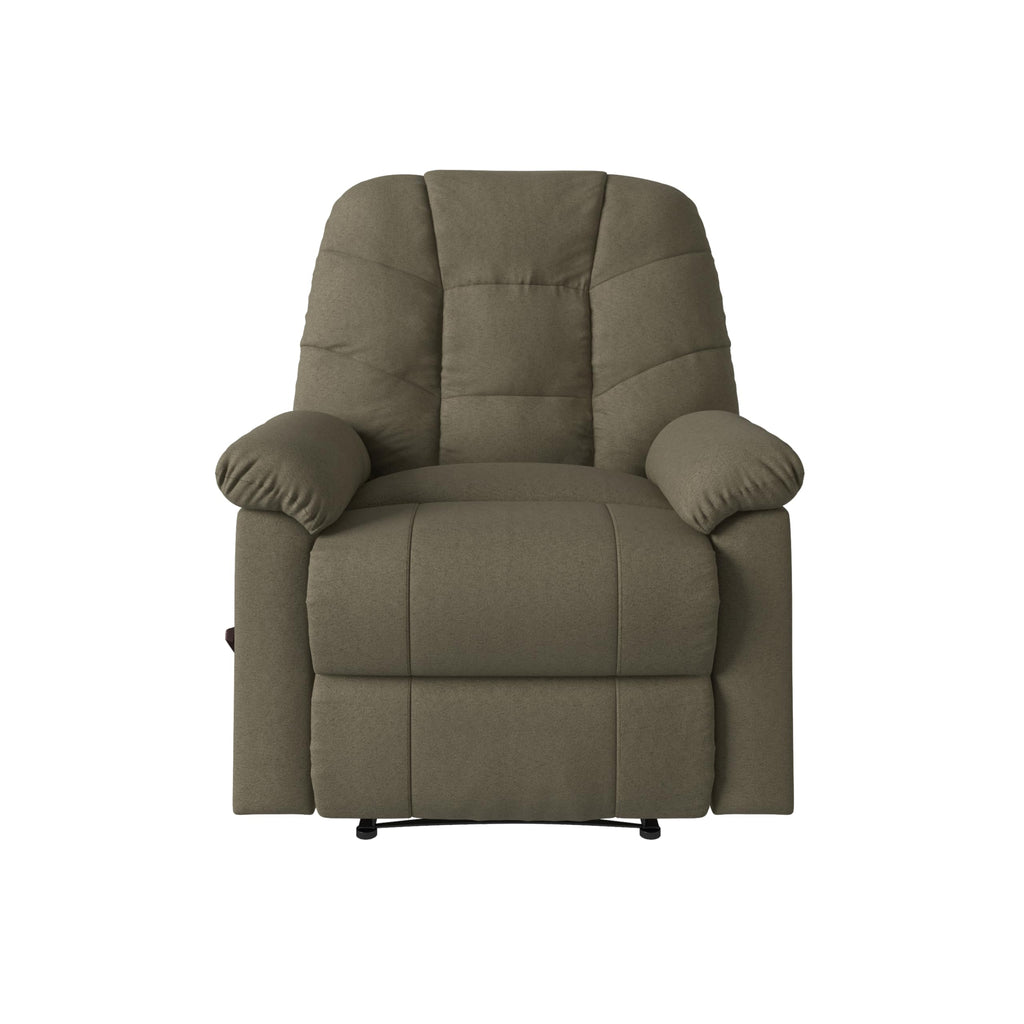 Velvet Swivel Rocker Recliner Chair with Adjustable Backrest and Footrest D229