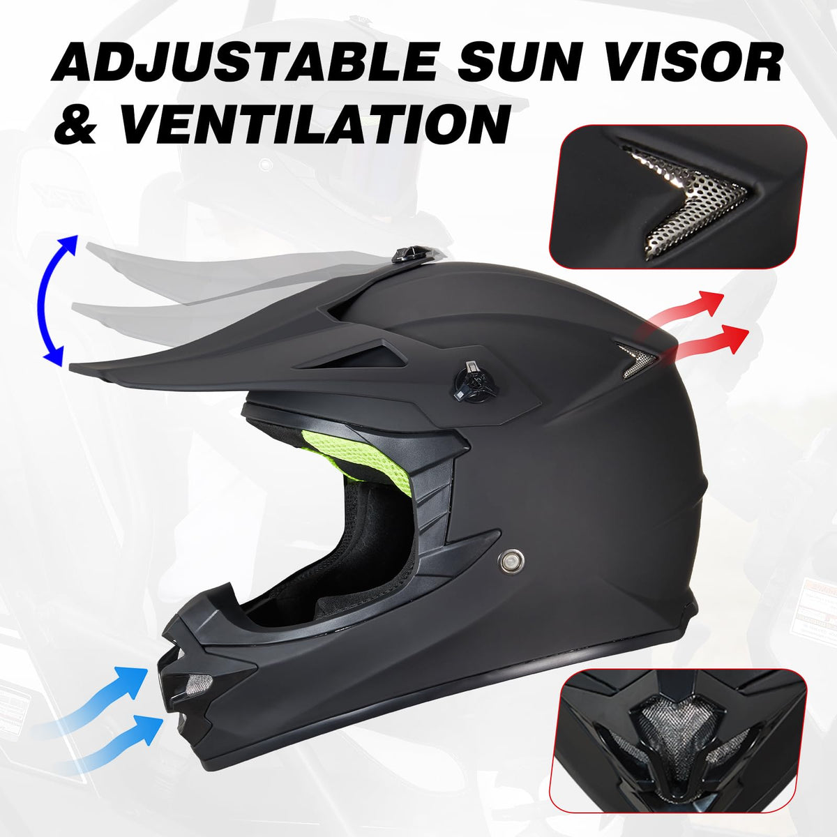 DOT Approved Full Face Motocross Helmet V680473