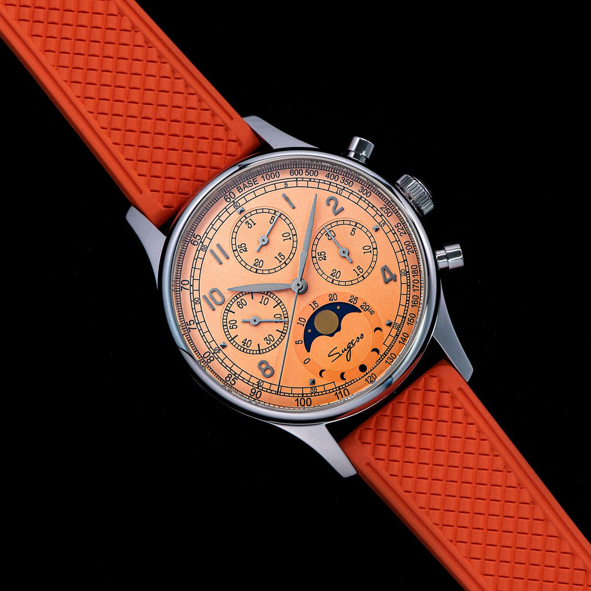 40mm Mechanical Chronograph Mens Wrist Watch D8952