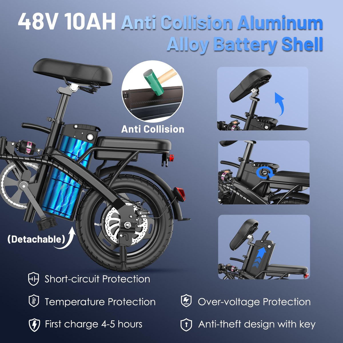 Foldable 14 Inch Electric Bike D53394