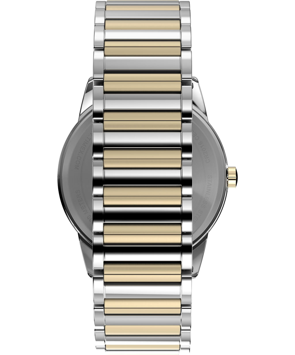 Men's 40mm Watch Two-Tone Expansion Band White Dial E4040