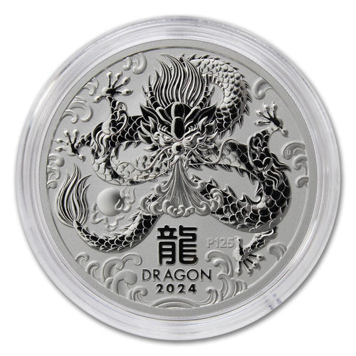 1 oz Australian Silver Year of the Dragon Coin Y36225