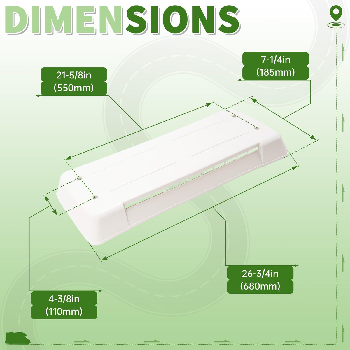 RV Refrigerator Vent Cover Y720