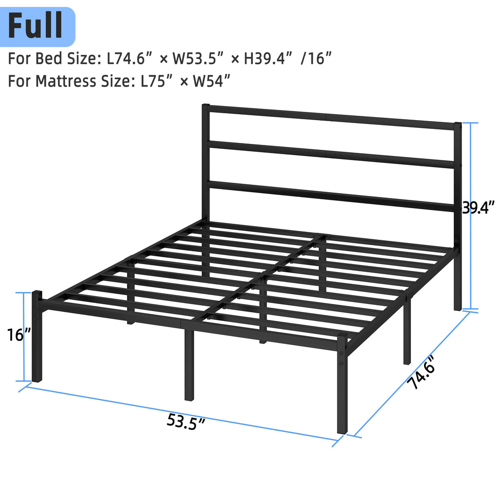 Black Full Size Bed Frame V7263