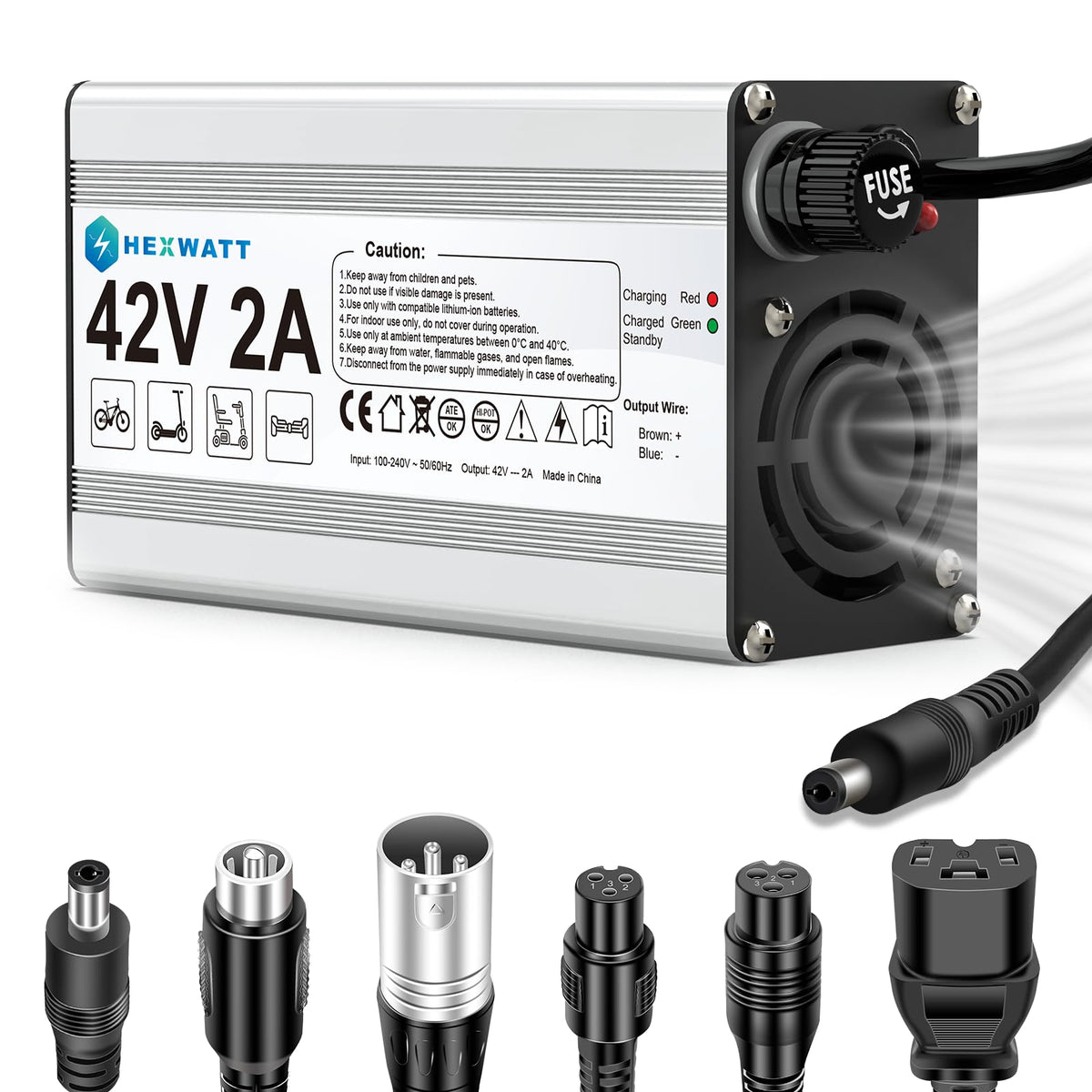 42V 2A Electric Scooter & Ebike Charger H5759