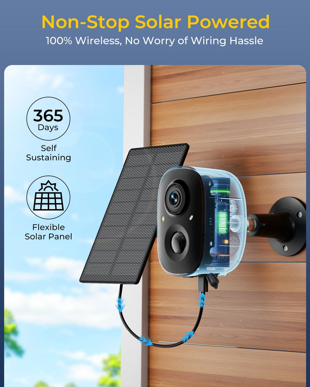 4 Cam Wireless Solar Security Camera System L89380