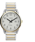 Men's 40mm Watch Two-Tone Expansion Band White Dial E4040