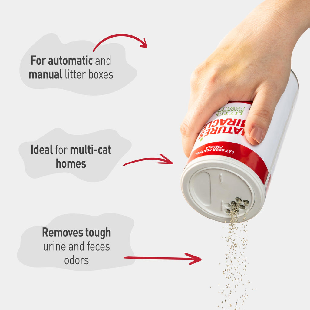 Unscented Cat Litter Box Deodorizer Powder 20 Ounces Pack of 6 Z3122
