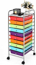 10 Drawer Rolling Storage Organizer Cart S636